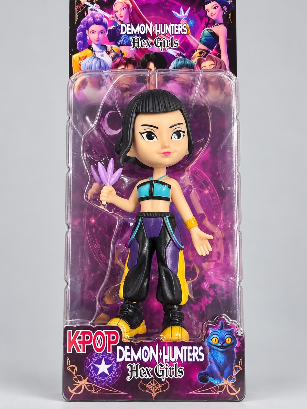 K-Pop Fashion Doll - Purple & Teal Outfit